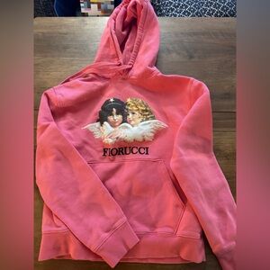 Fiorucci Pink Hoodie with Angel Graphic